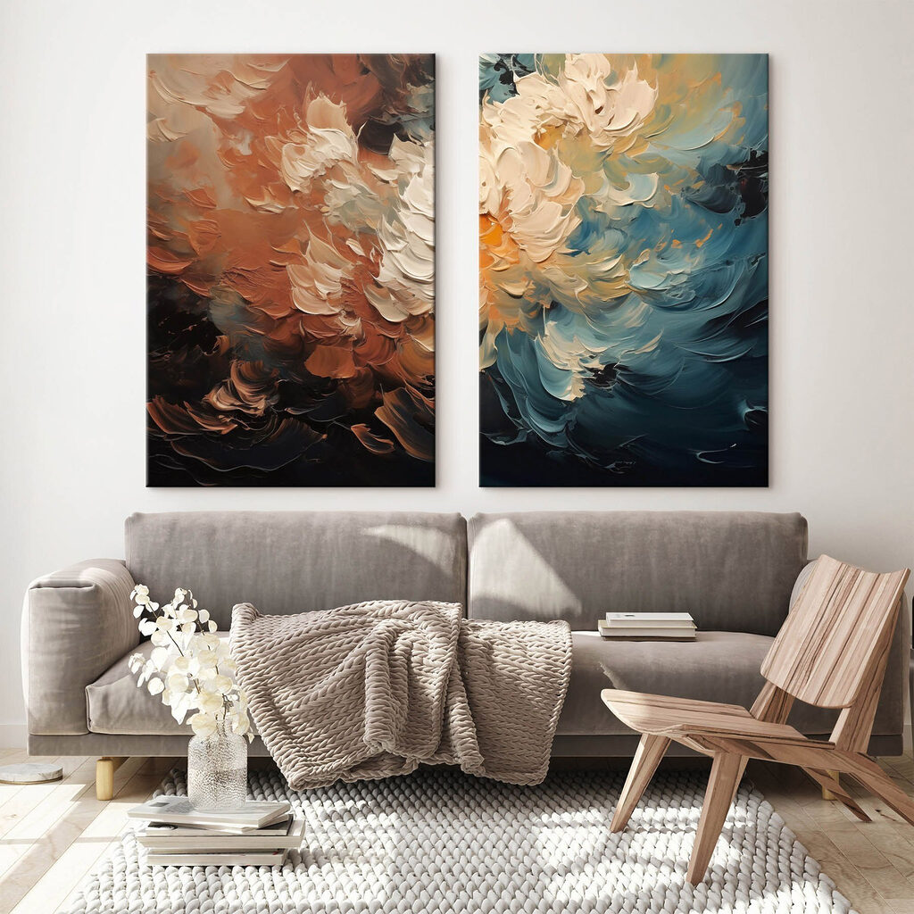 Forme florale din umbră într-un interior