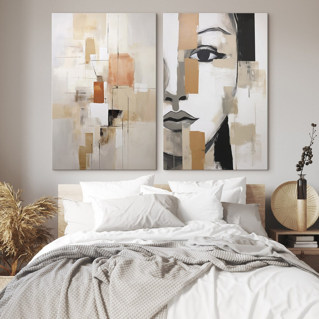 Chip între forme abstracte într-un interior