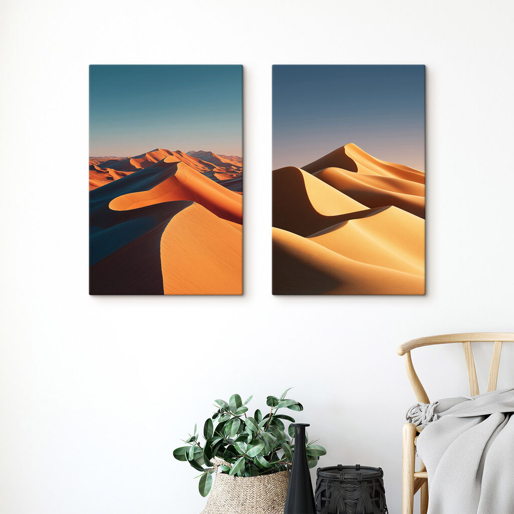 Dune în lumină rasantă într-un interior