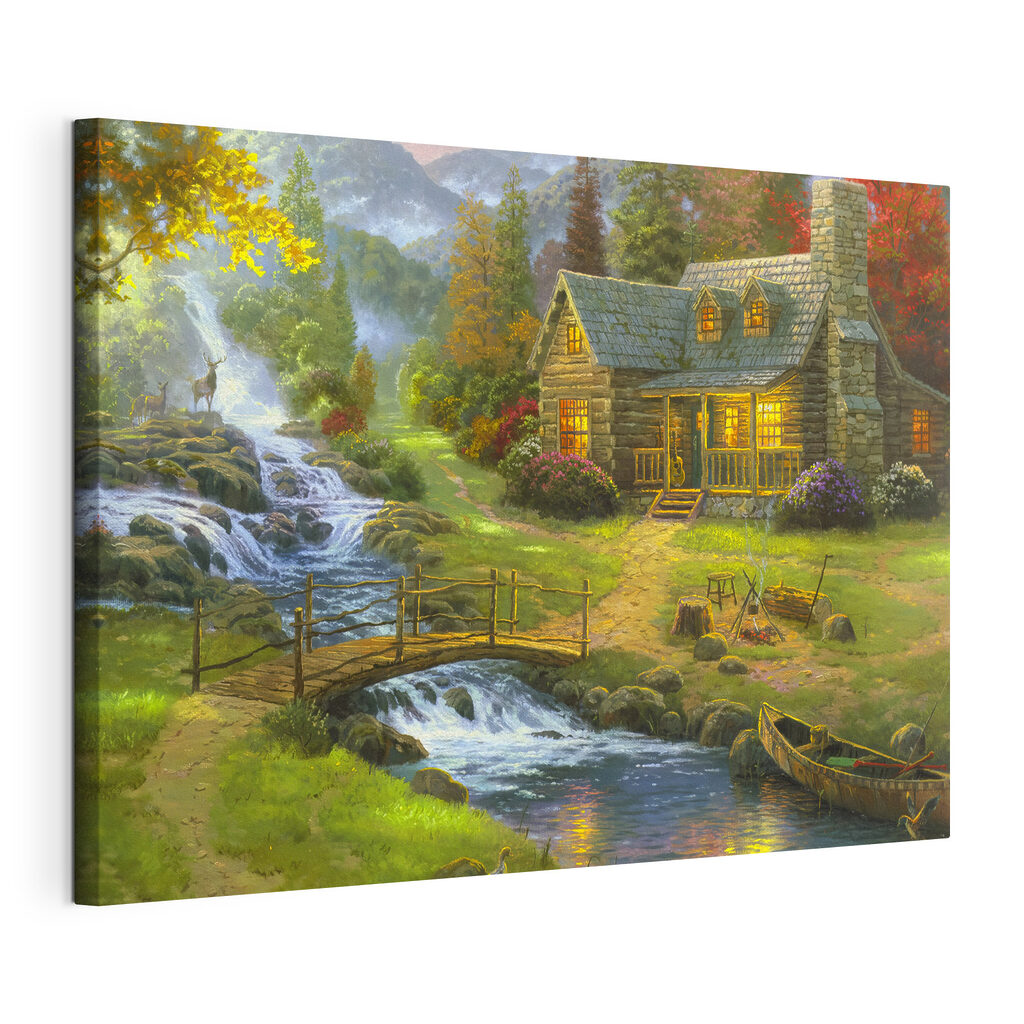 Căsuță lângă cascade — vizualizare produs