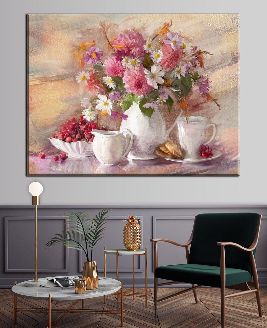Flori pe masă — interior 1