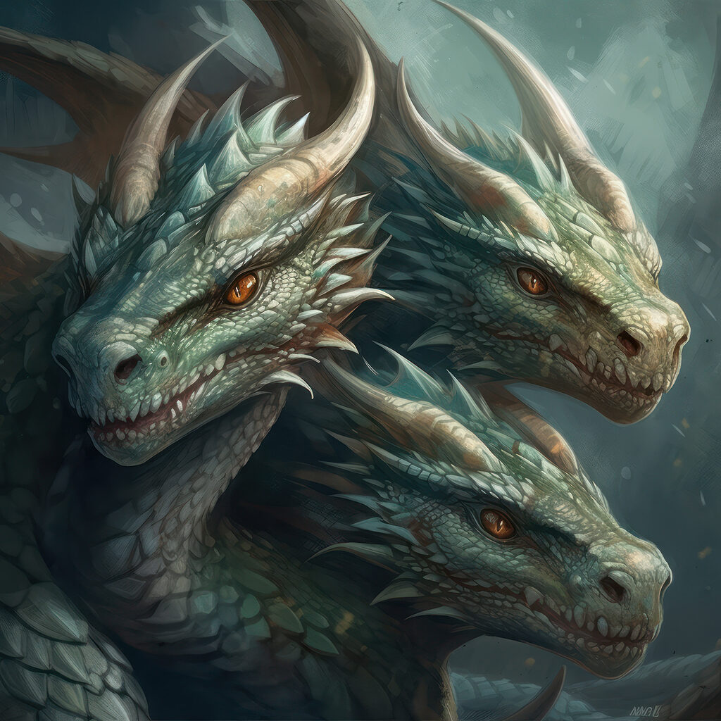 Trei dragoni în umbră — design complet