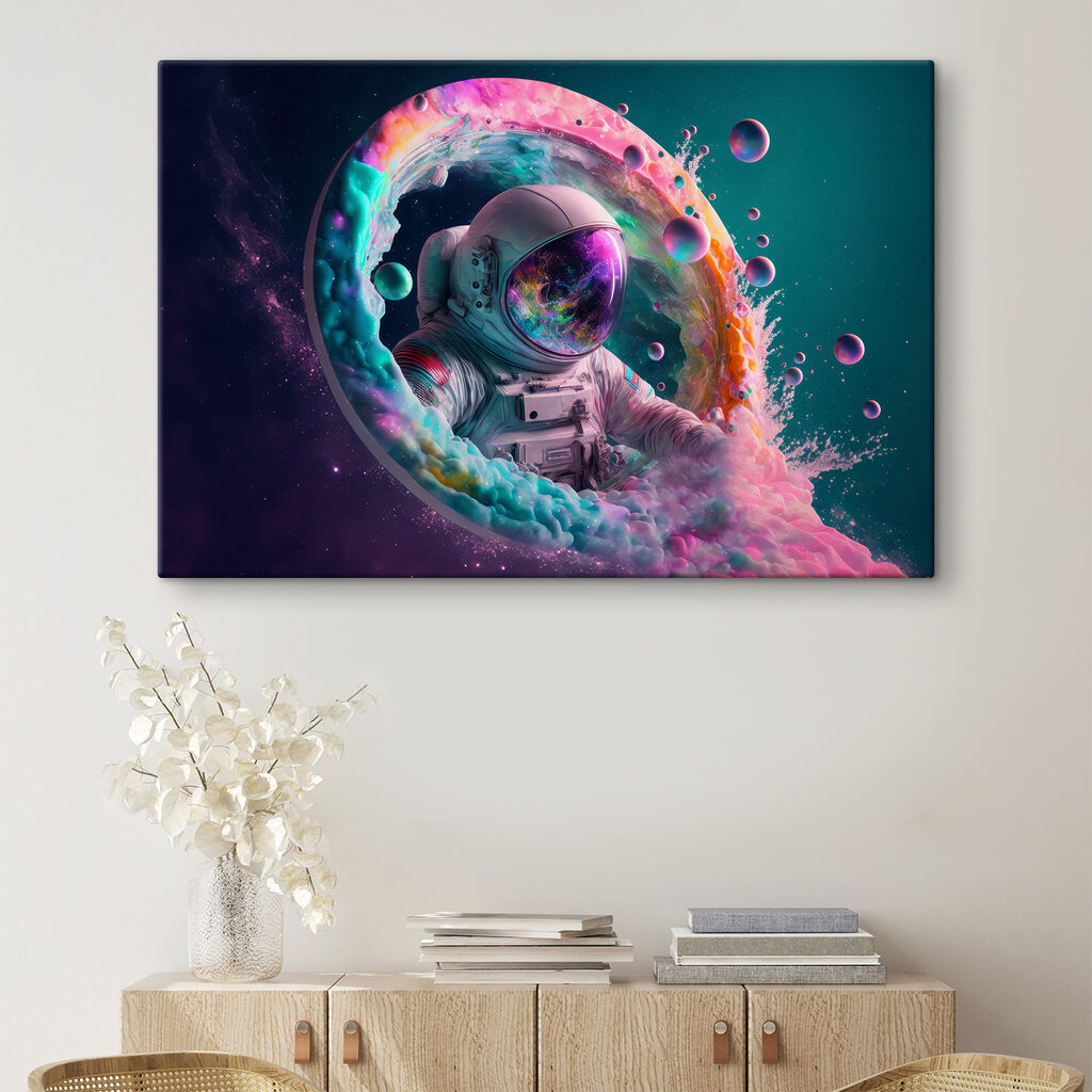 Astronaut în ceață colorată — interior 3