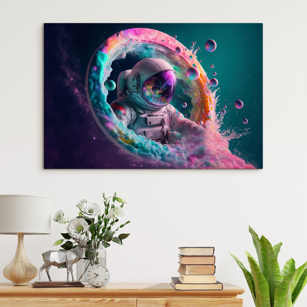 Astronaut în ceață colorată — interior 4