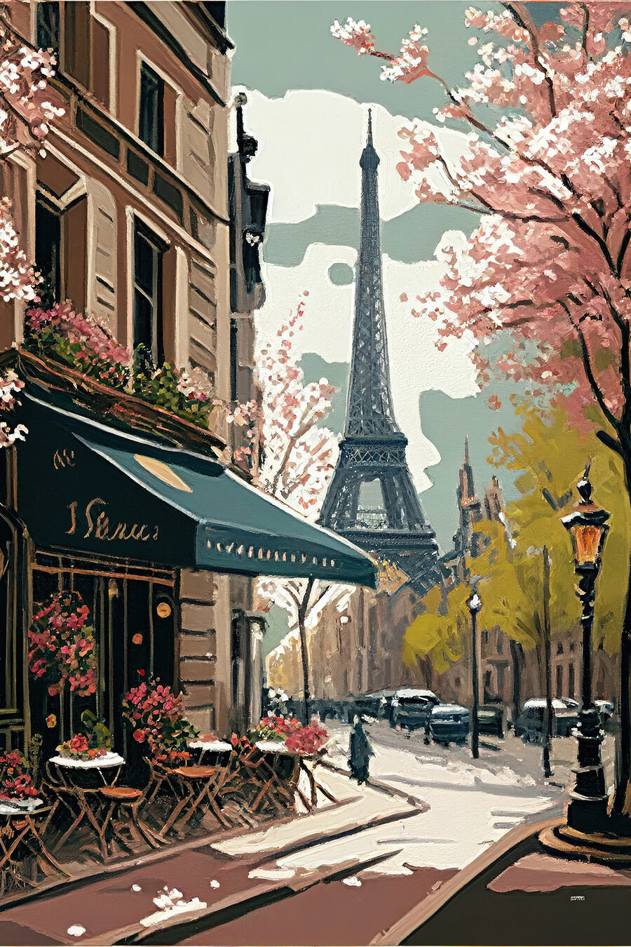 Paris sub flori roz — design complet