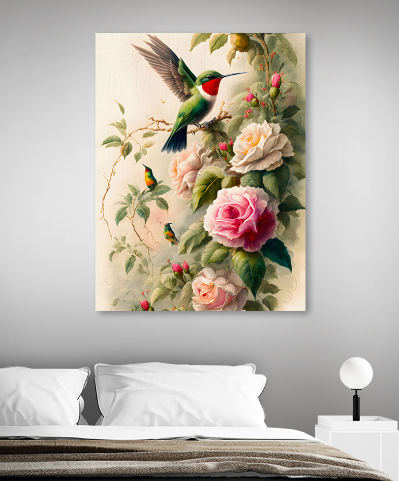 Colibri printre trandafiri — interior 1