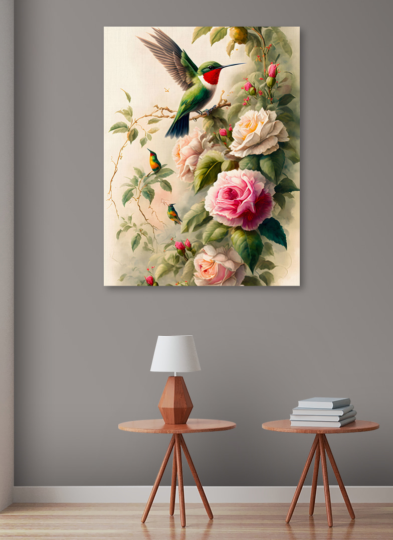 Colibri printre trandafiri — interior 2