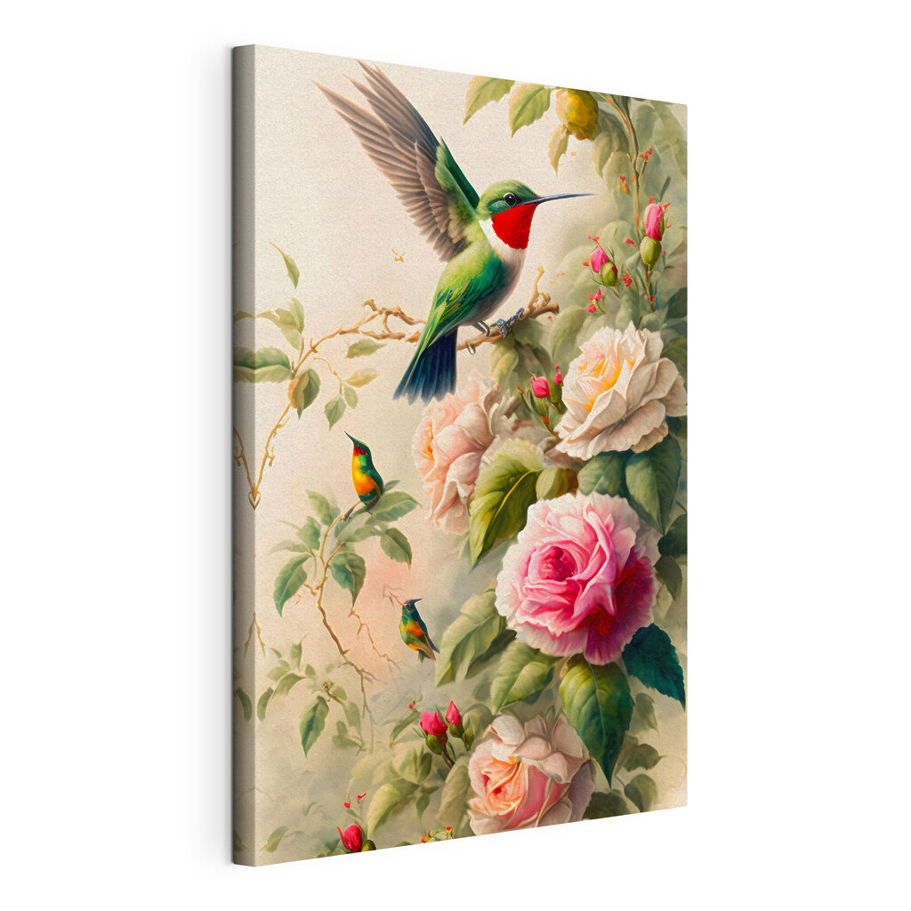 Colibri printre trandafiri — vizualizare produs
