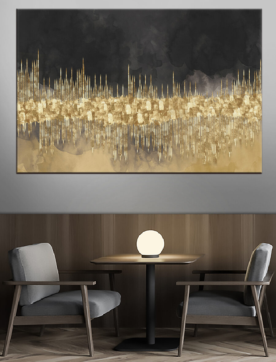 Linii aurii pe negru — interior 1