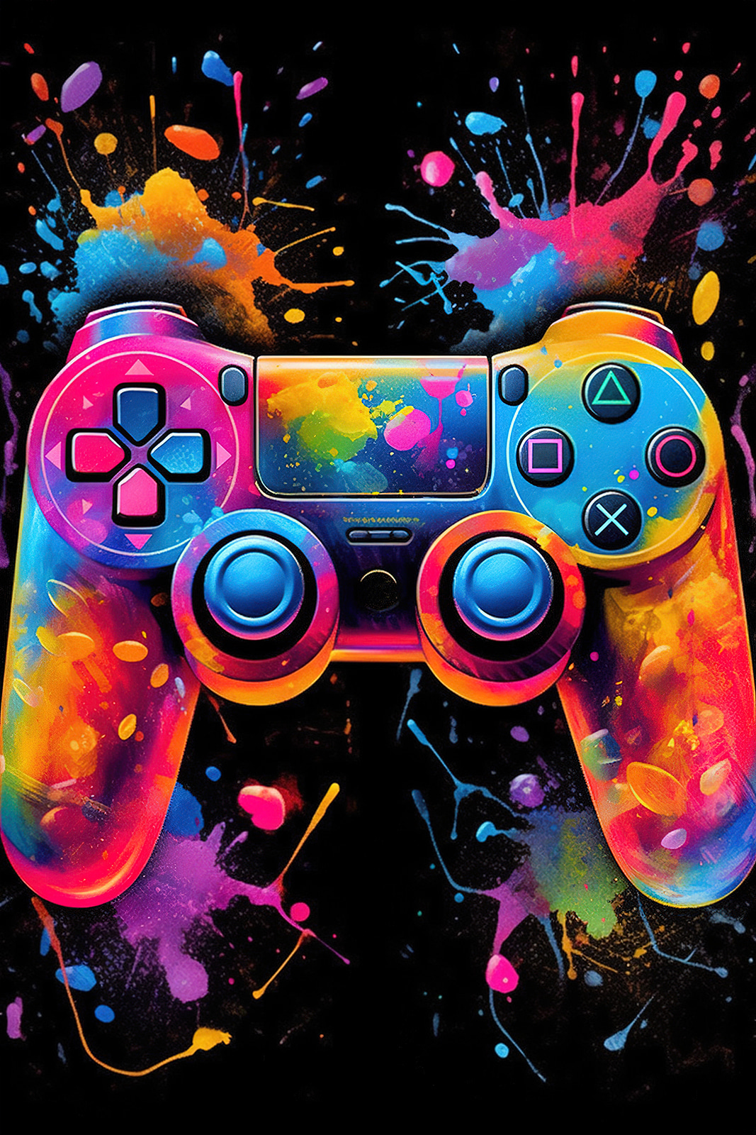 Controler cu stropi colorați — design complet