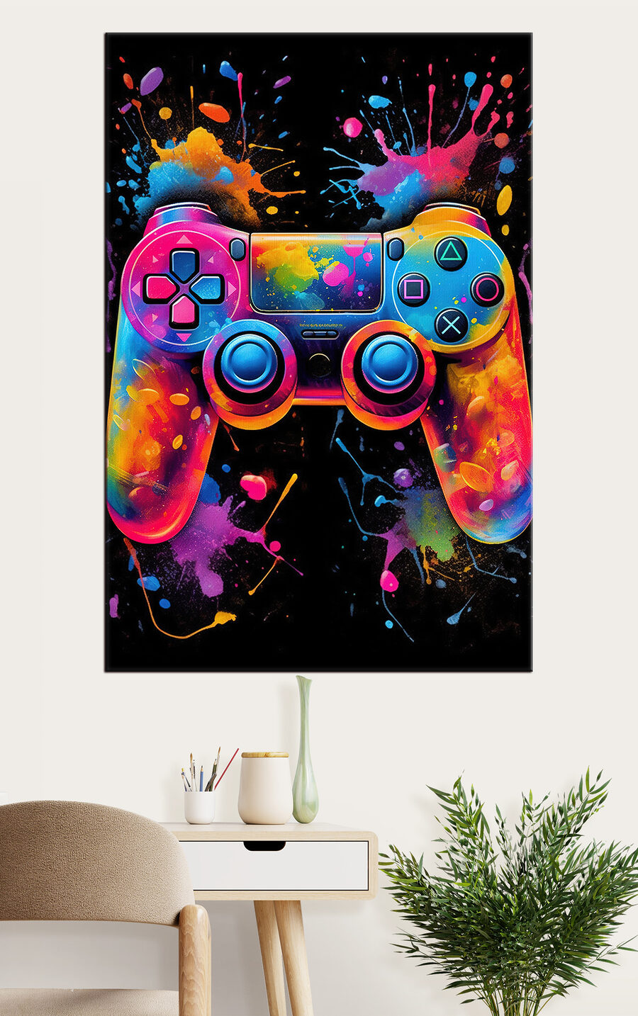 Controler cu stropi colorați — interior 1