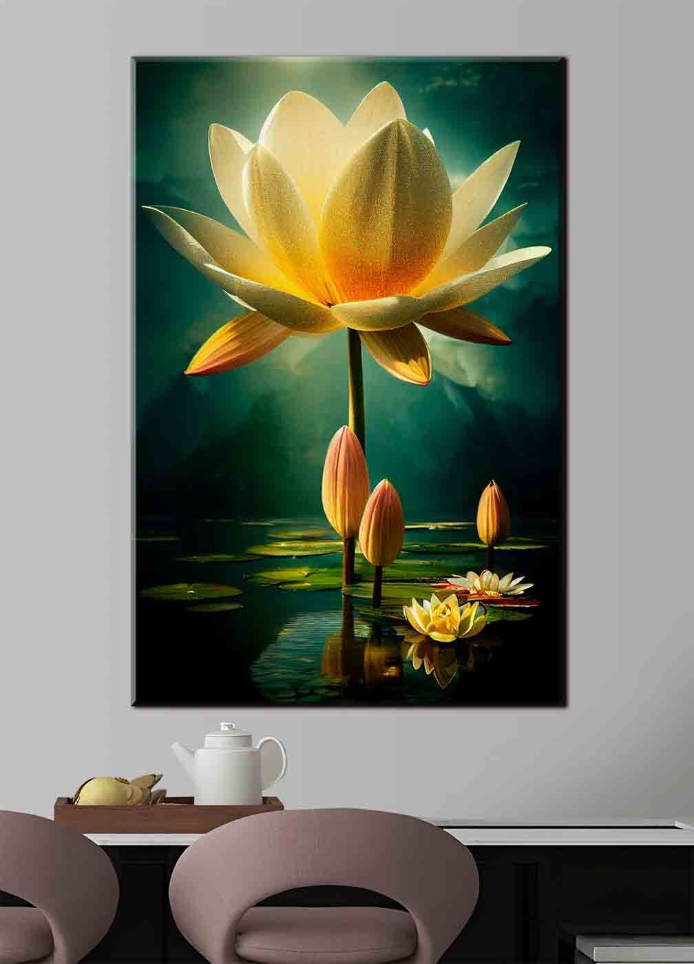 Lotus galben pe apă — interior 3