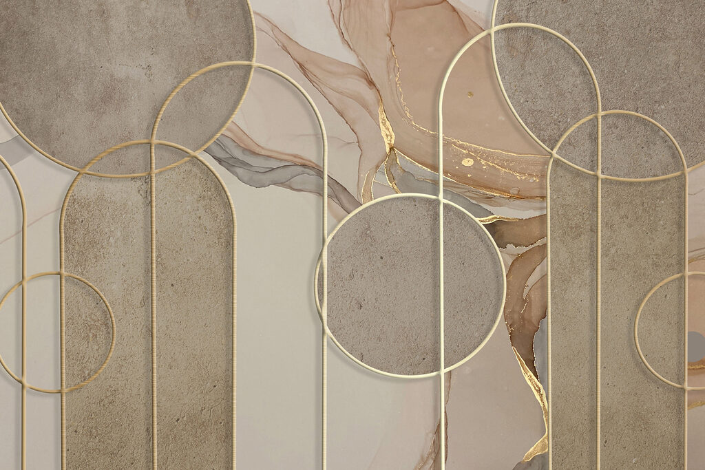 Arcuri aurii pe nisip — design complet