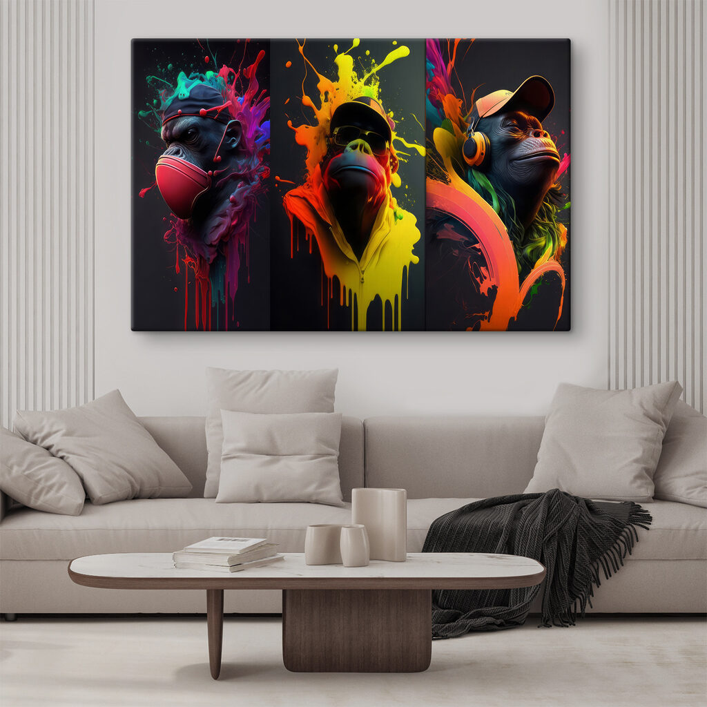 Maimuțe în stropi colorați — interior 3