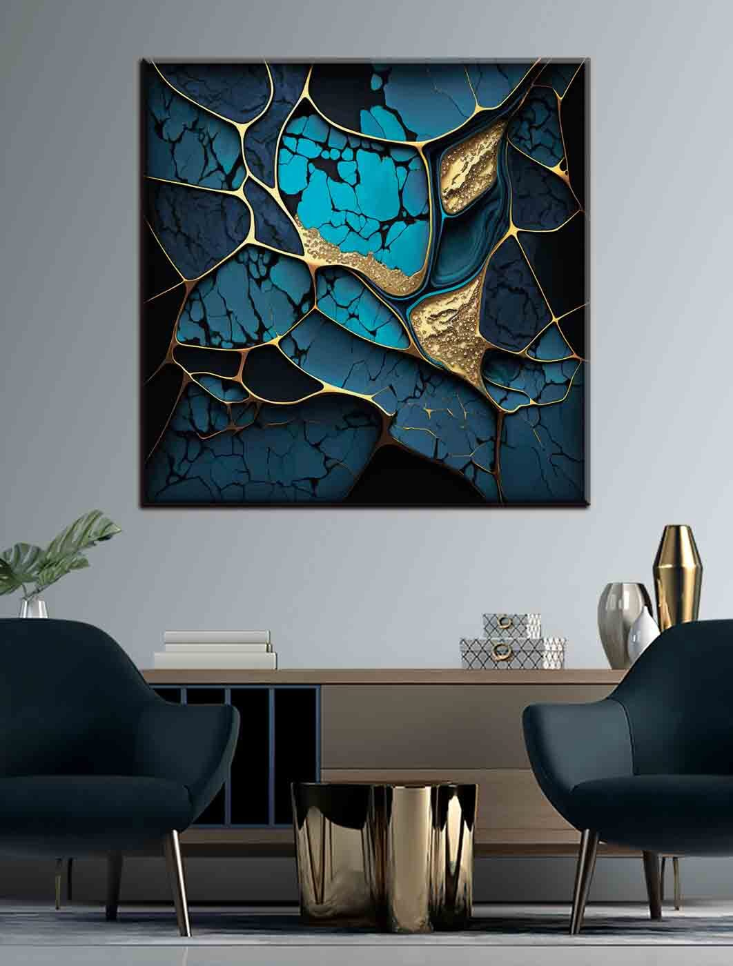 Turcoaz între fisuri aurii — interior 1