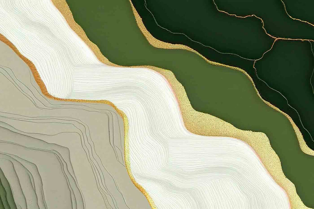 Straturi verzi și crem — design complet