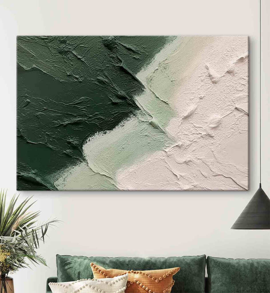 Pete verzi pe alb — interior 2