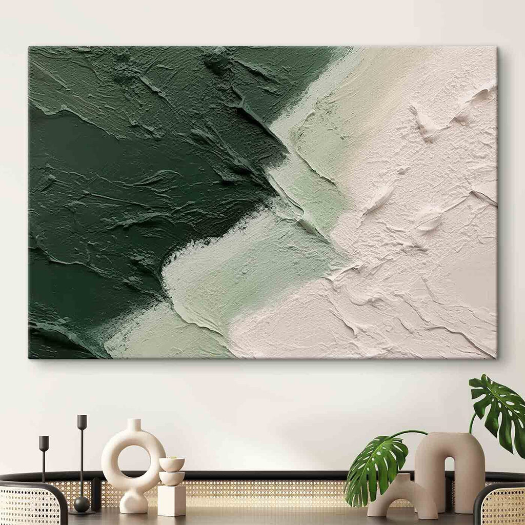 Pete verzi pe alb — interior 1