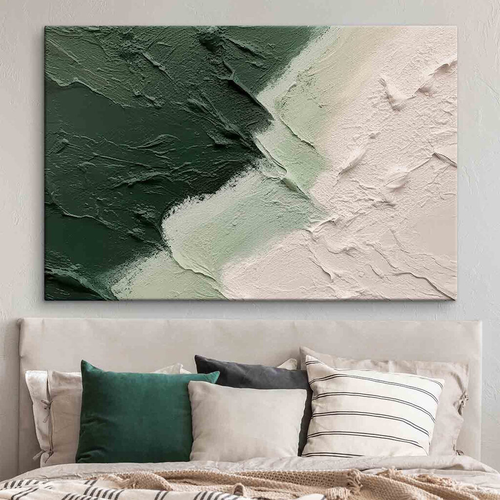 Pete verzi pe alb — interior 3