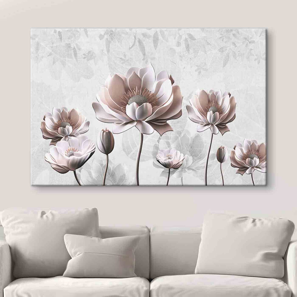 Grădină de flori delicate într-un interior
