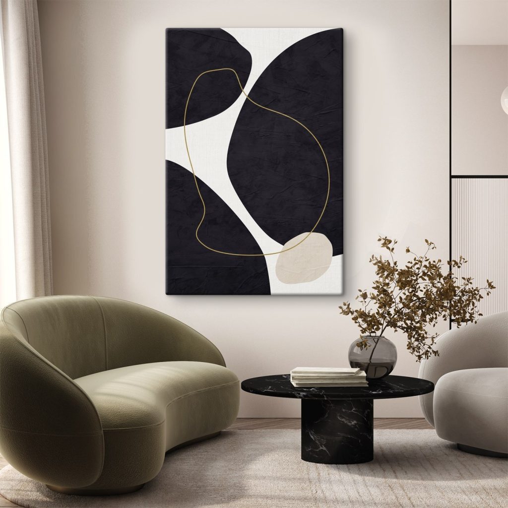 Forme negre cu linii — interior 4
