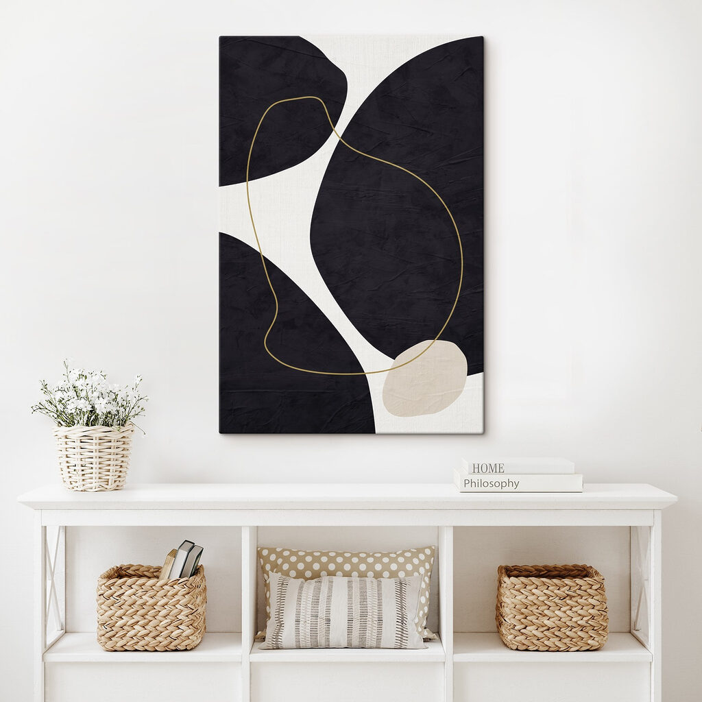 Forme negre cu linii — interior 9