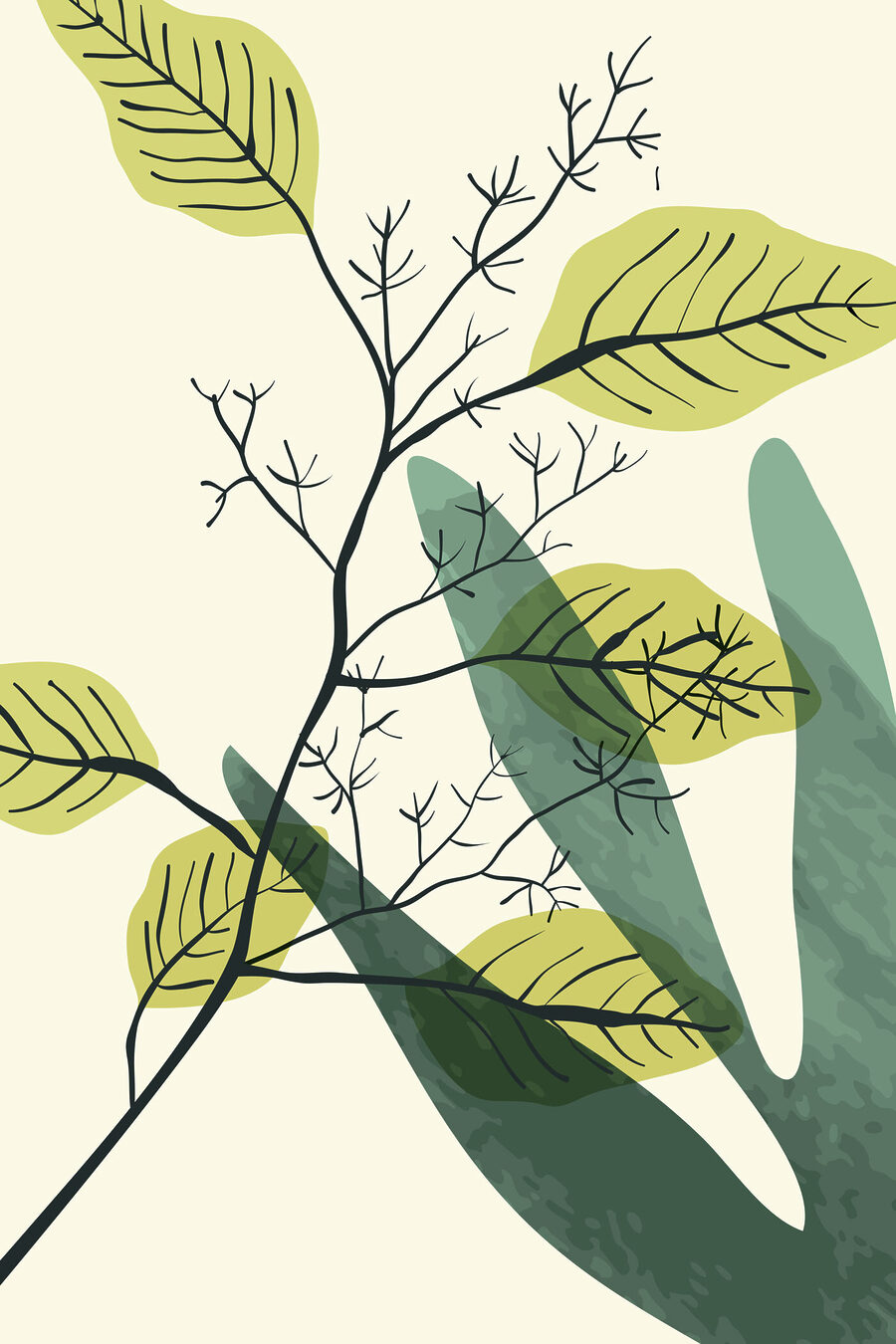 Ramuri în verde deschis — design complet