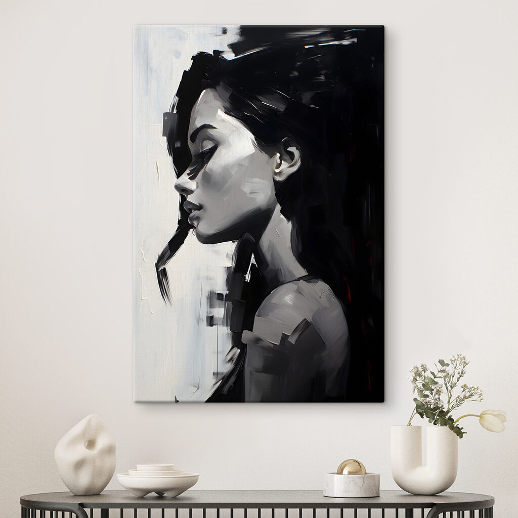 Profil în alb-negru — interior 1
