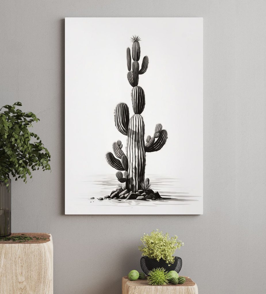 Cactus din tușe negre — interior 2