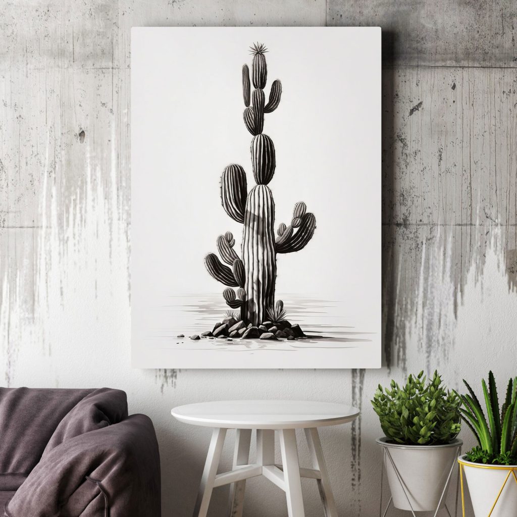 Cactus din tușe negre — interior 3