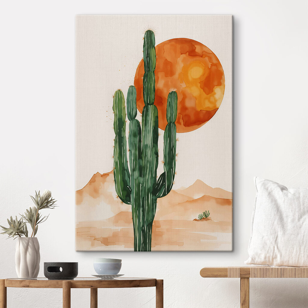 Cactus sub soare mare într-un interior