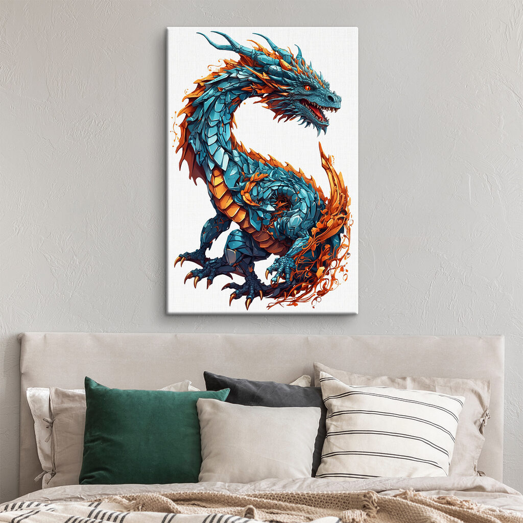 Dragon albastru și portocaliu — interior 2