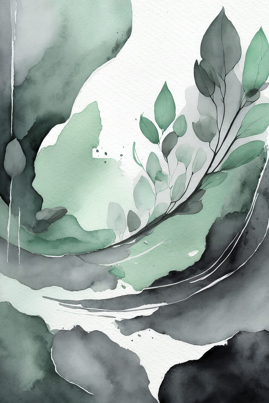 Ramuri în curent verde — design complet