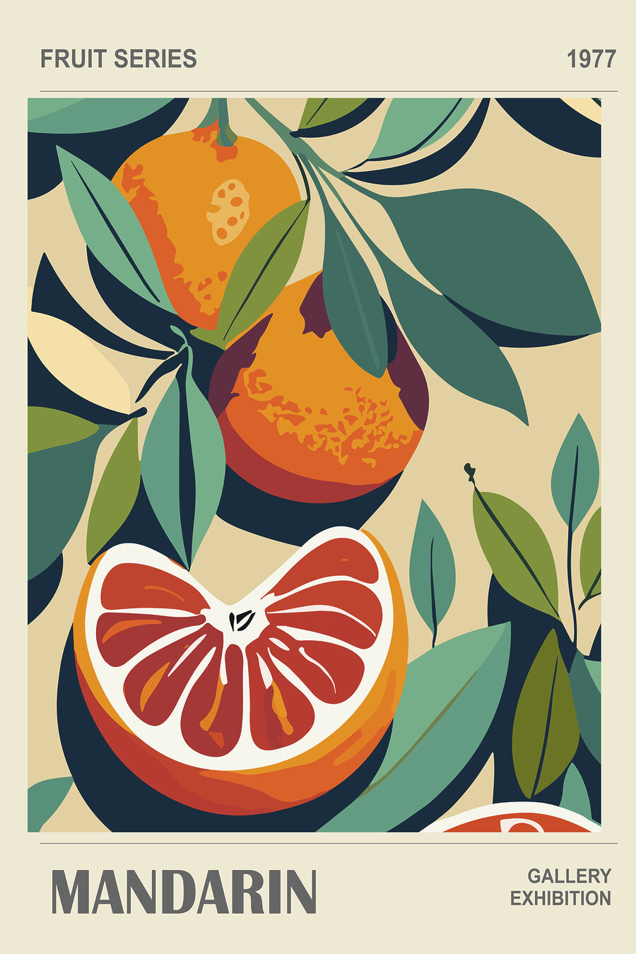 Mandarine printre frunze — design complet
