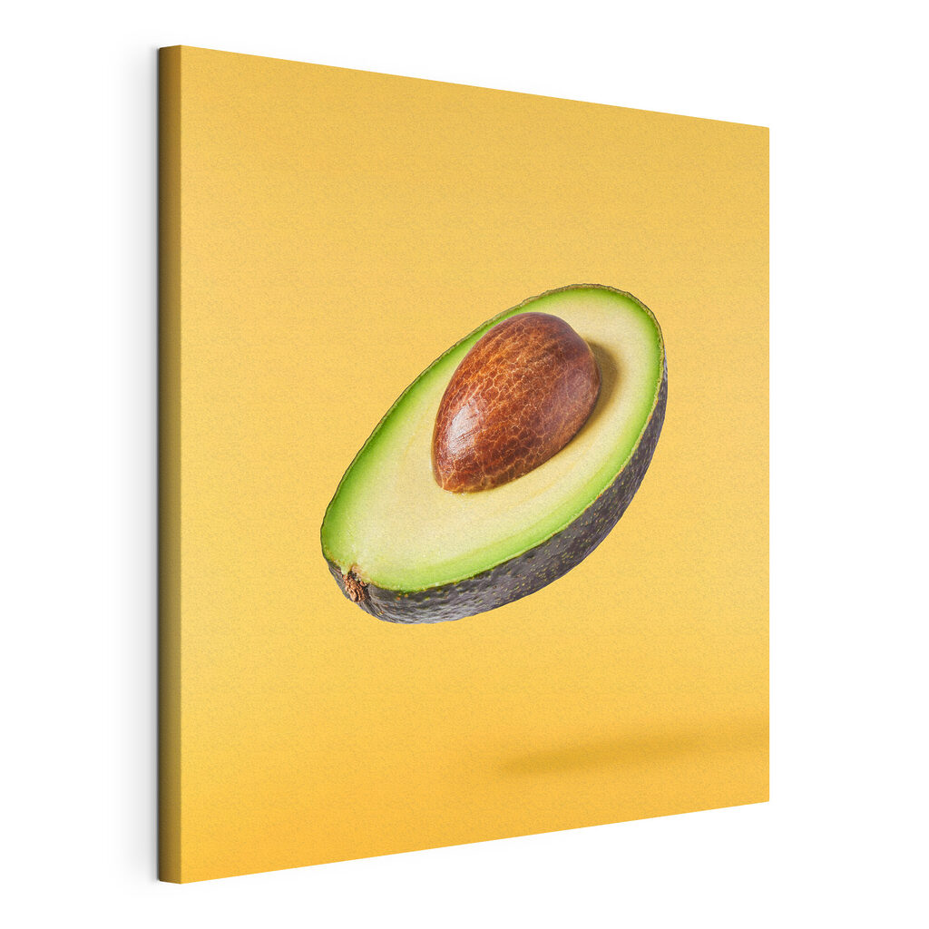 Avocado plutind pe galben — vizualizare produs