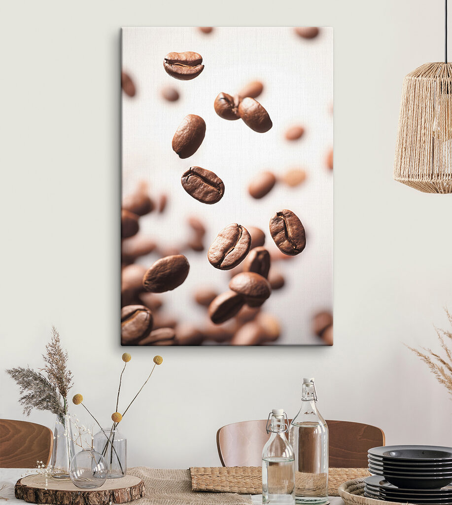 Boabe de cafea plutind — interior 1