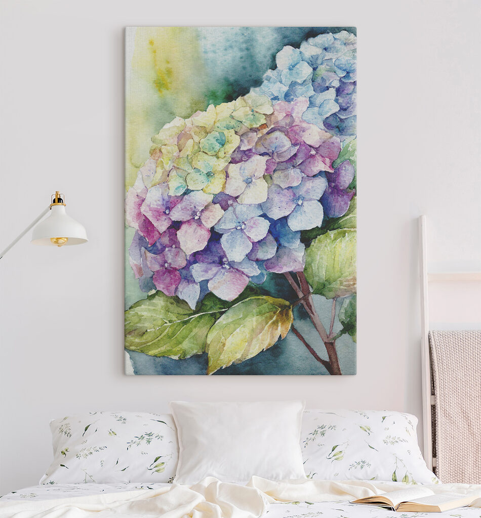 Hortensie între frunze — interior 1