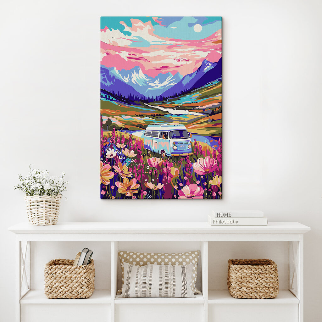 Microbuz printre flori — interior 2