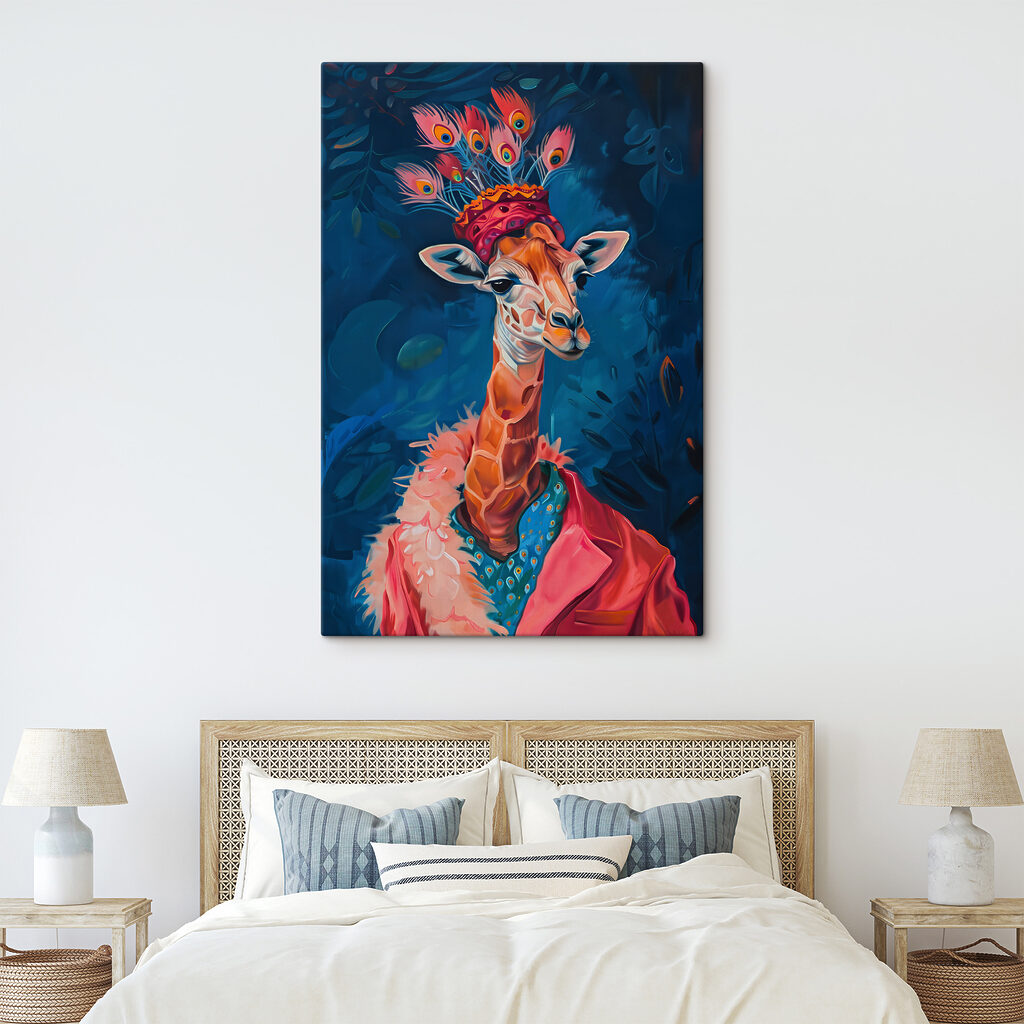 Girafă cu pălărie — interior 1