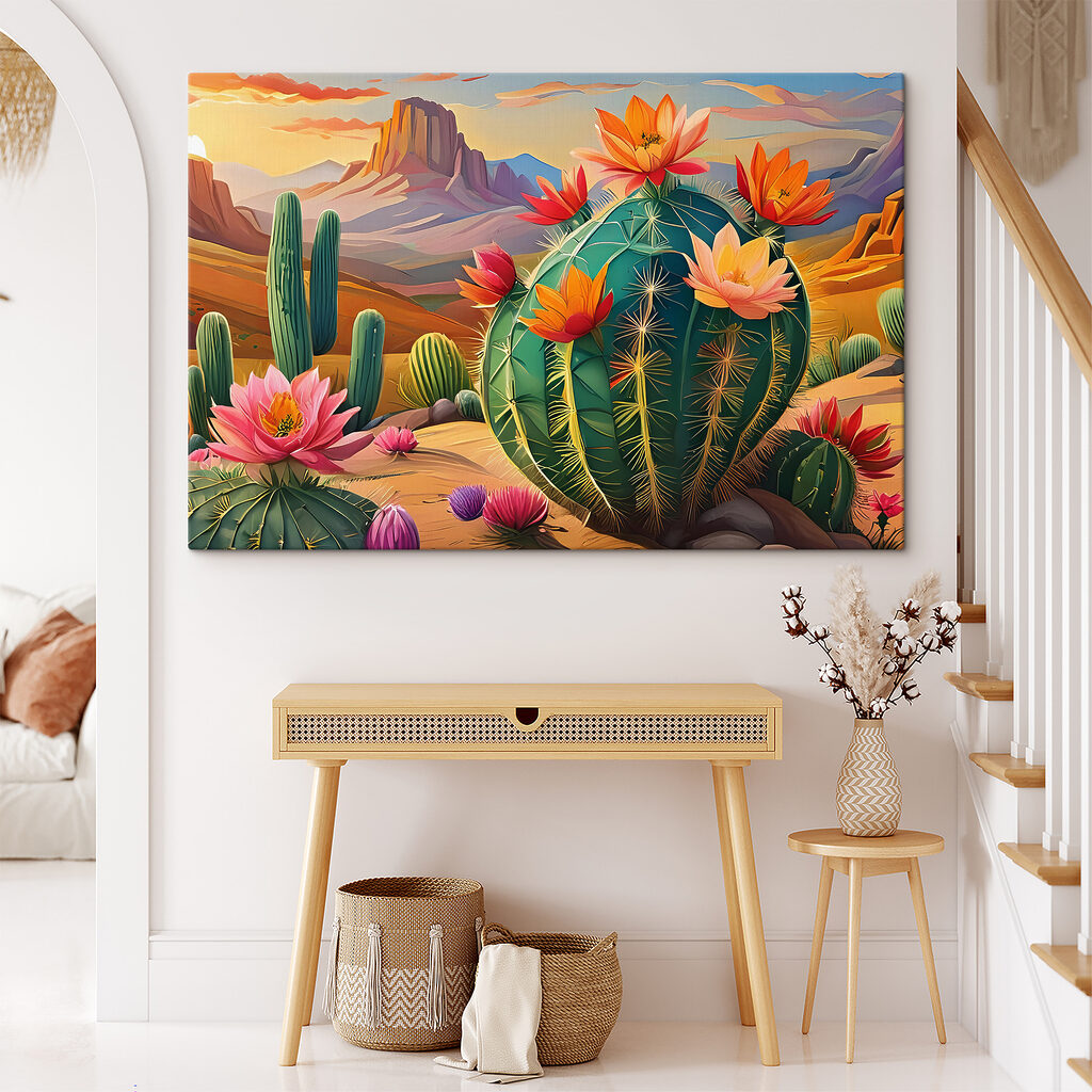 Cactuși înfloriți în deșert — interior 1