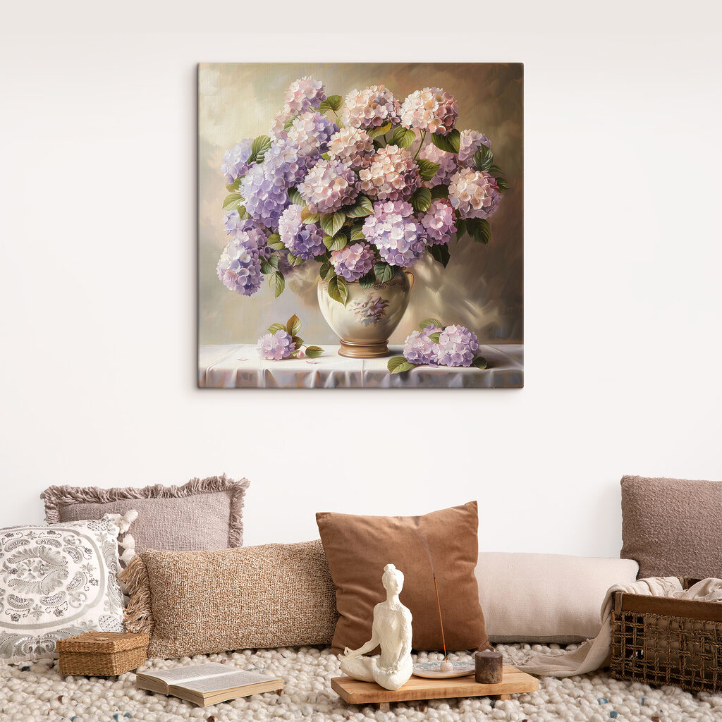 Hortensii lila în amurg — interior 1