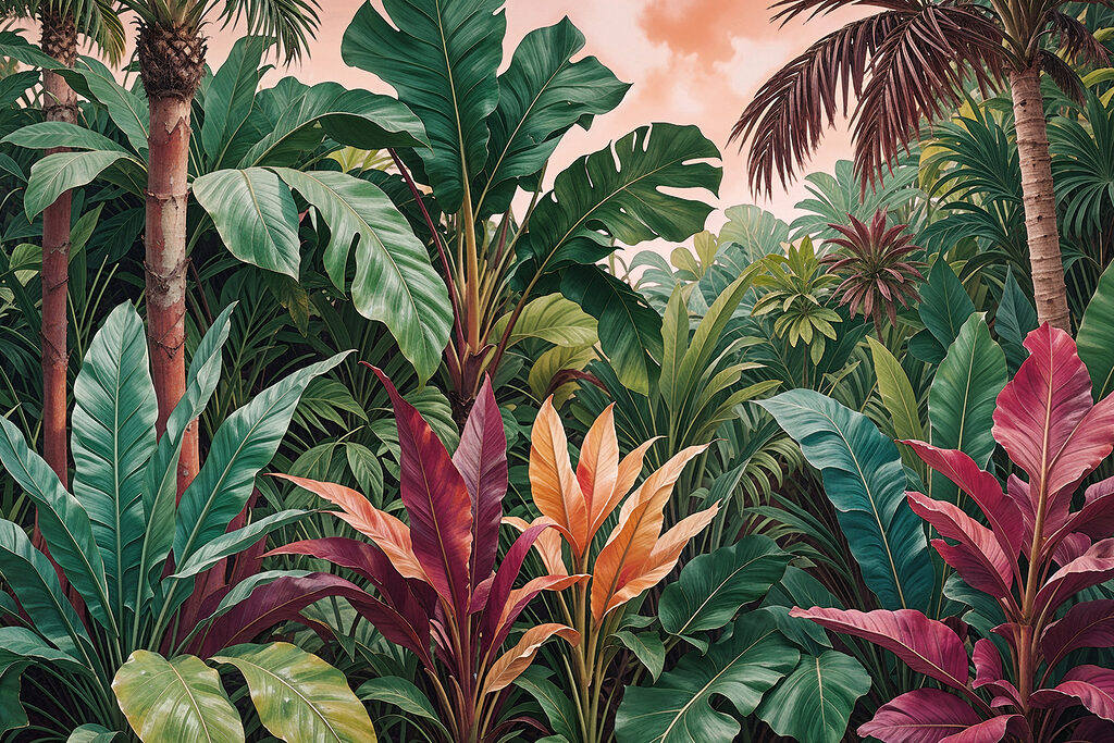 Prin frunze tropicale — design complet