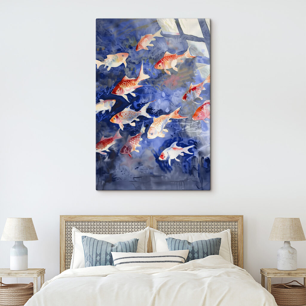 Koi în lumină albastră — interior 1