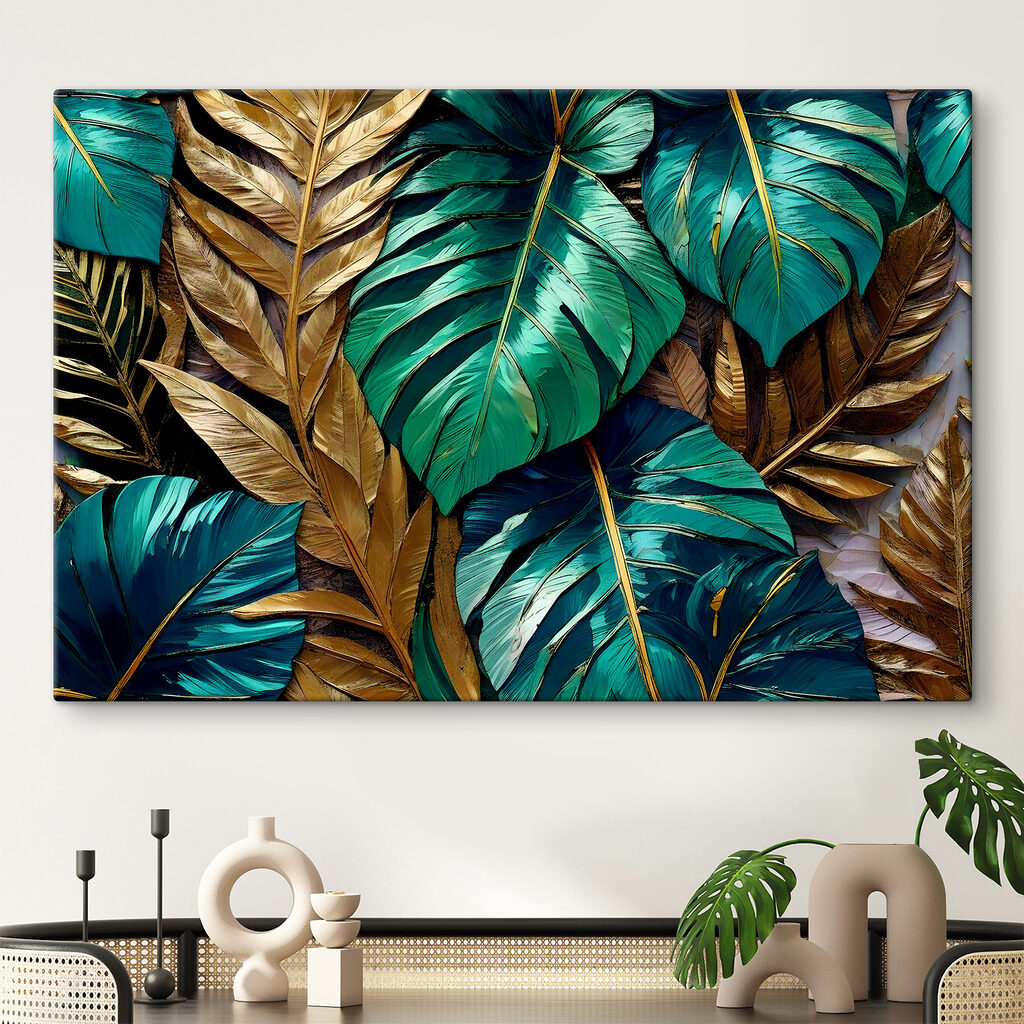 Frunze tropicale aurii — interior 1