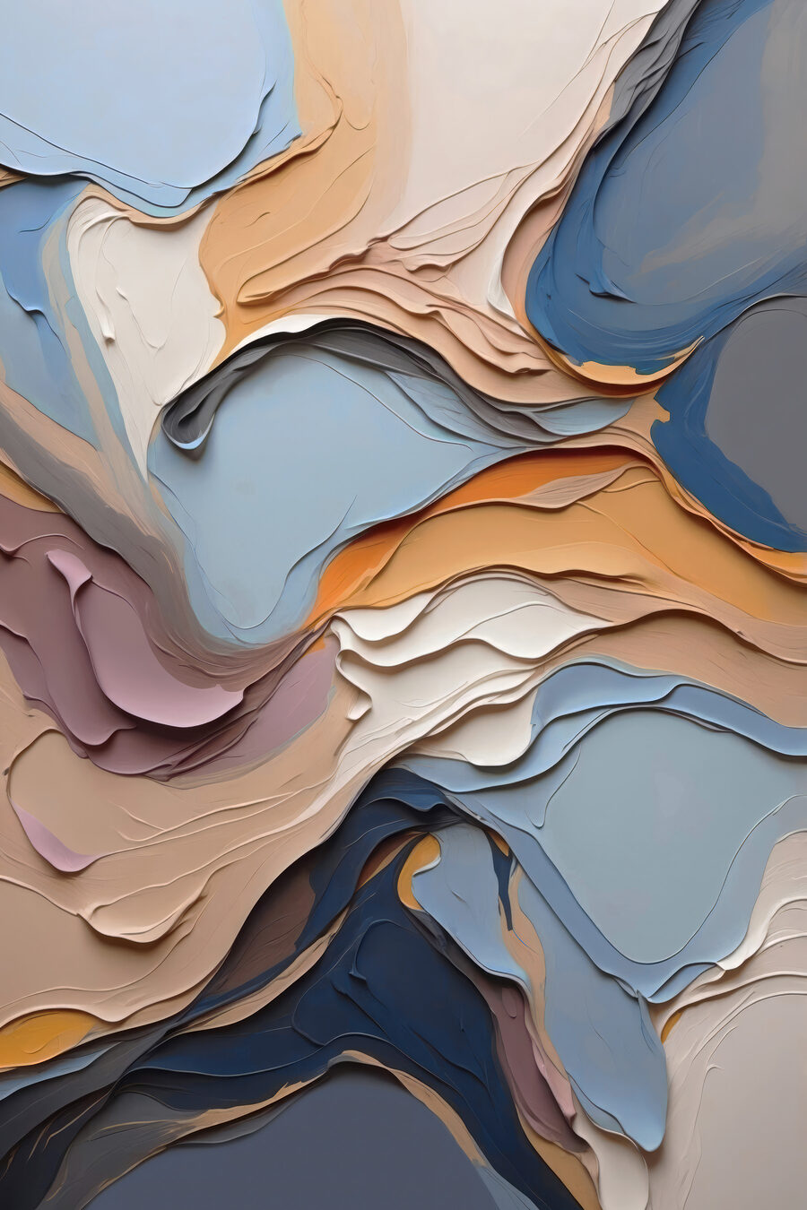 Straturi pastelate, albastru adânc — design complet