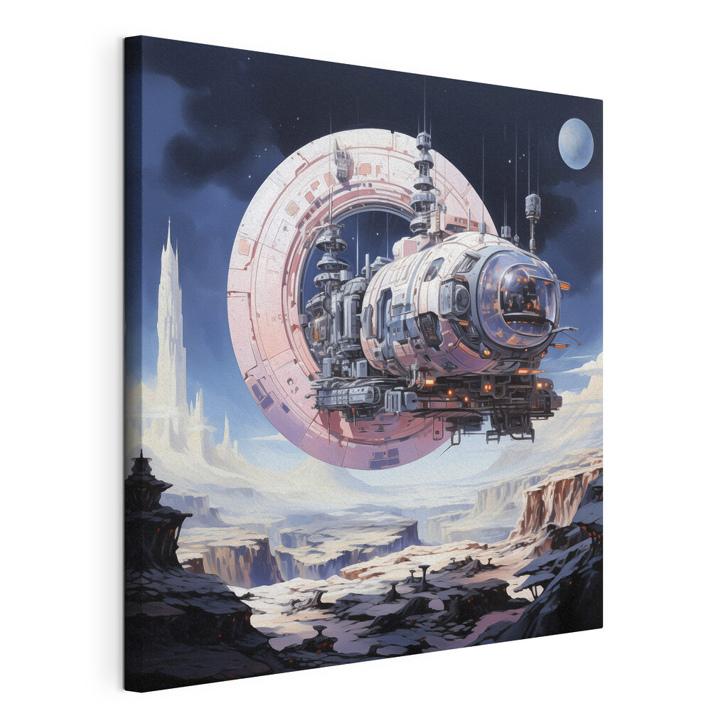 Navă cosmică peste gheață — vizualizare produs