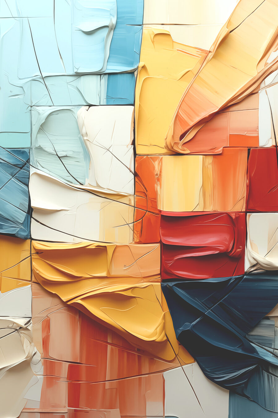Blocuri colorate pliate — design complet