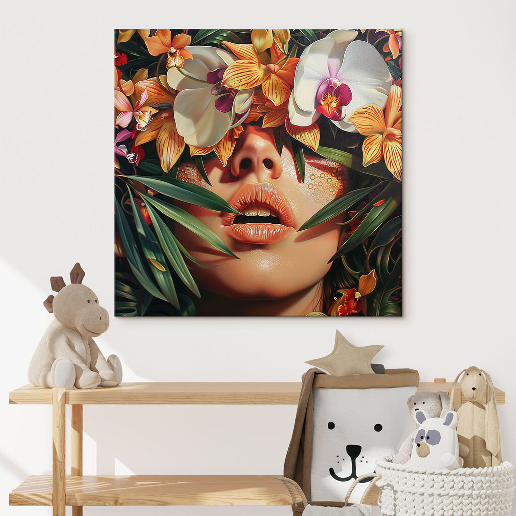 Portret între orhidee — interior 1