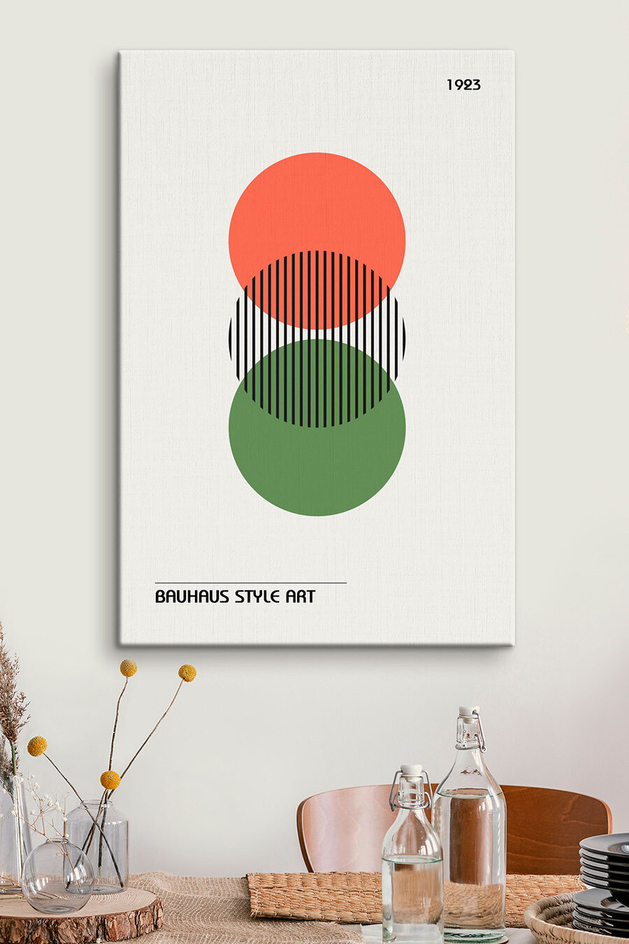Cercuri portocalii și verzi — interior 1