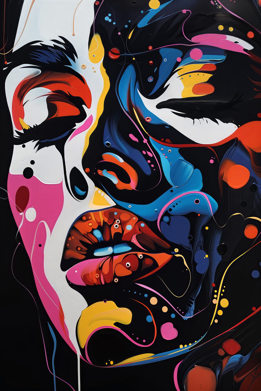 Ochi închiși, pete colorate — design complet